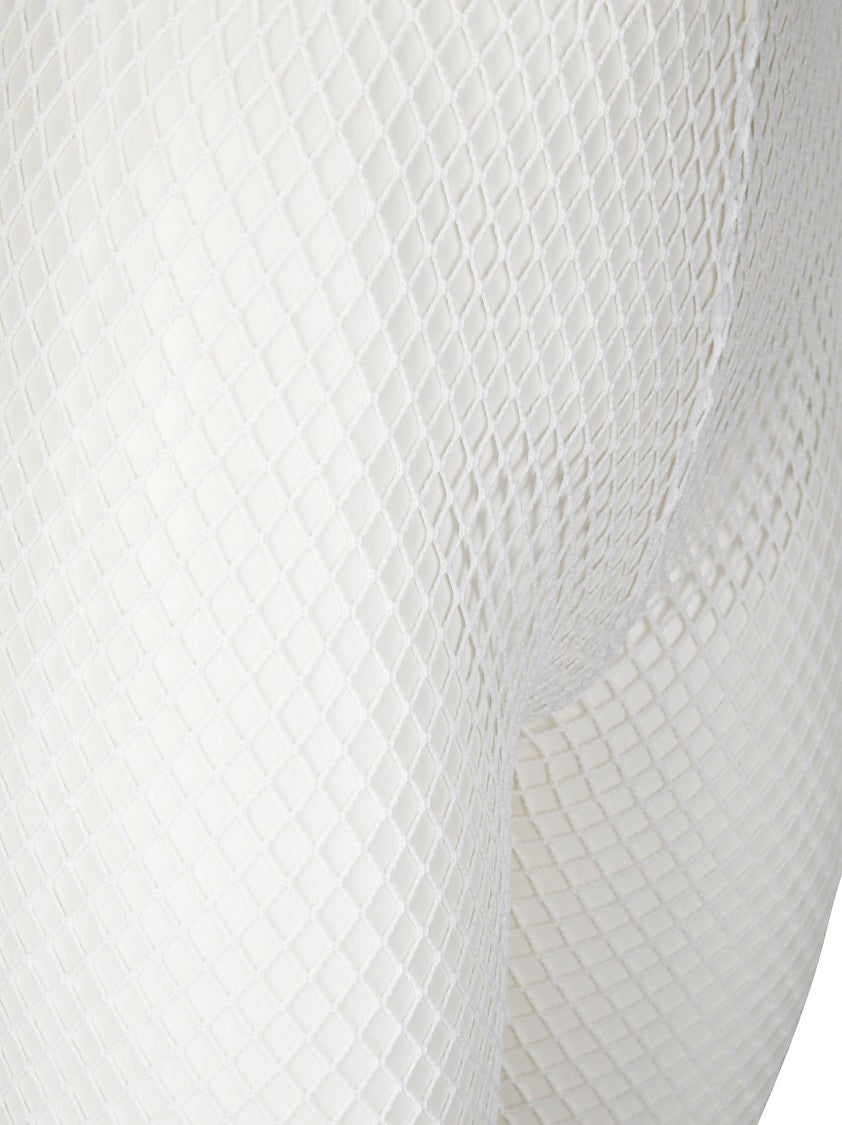 Comme Des Garçons Ankle-Length Fitted Trousers With Diamond Mesh Texture