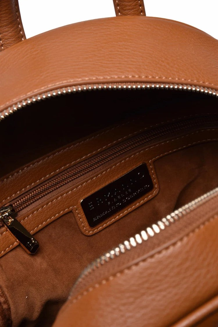 Ermanno Firenze Brown Polyurethane Backpack