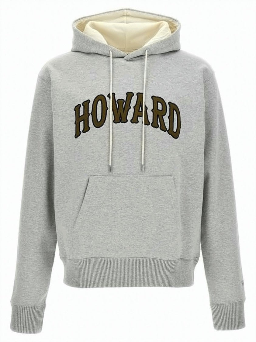 Wales Bonner Cropped Hoodie With Contrasting Drawstring And Bold Lettering