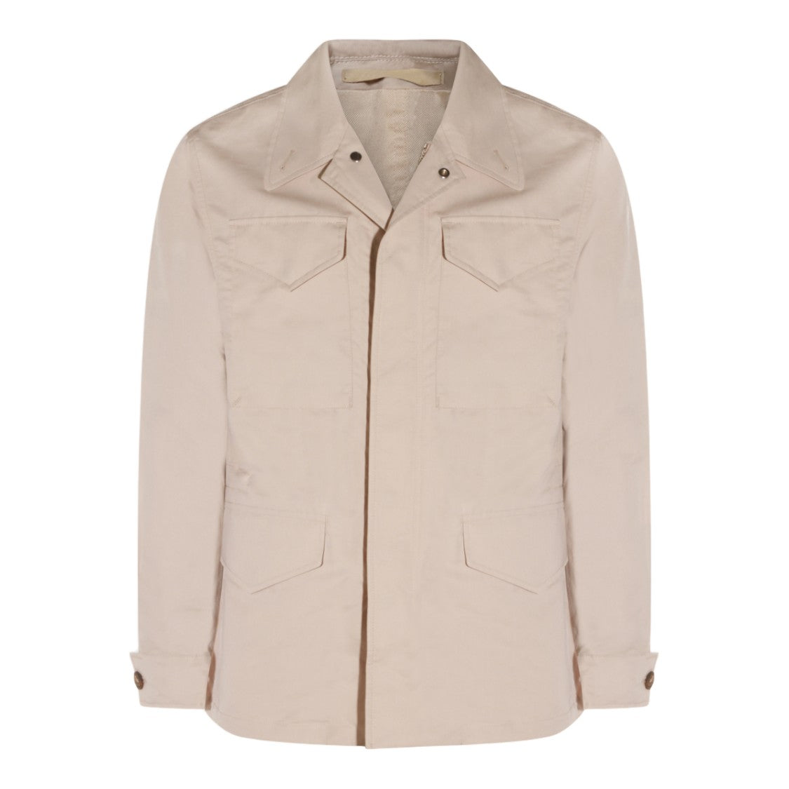 Eleventy Tailored Sand Jacket With Structured Collar