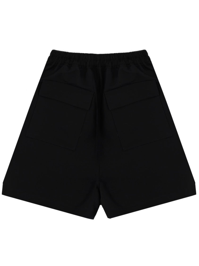 Rick Owens Black Faun Boxers Utilitarian Cotton Shorts