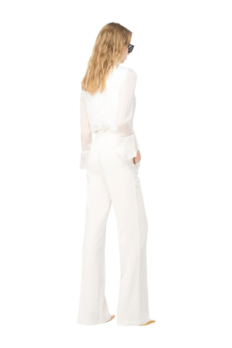 Pinko White Long-Sleeved Bodysuit