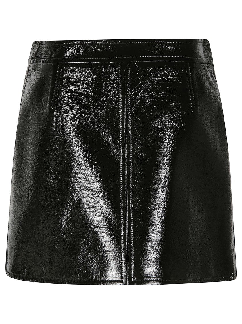 Courrèges Reedition High Waist Vinyl Mini Skirt