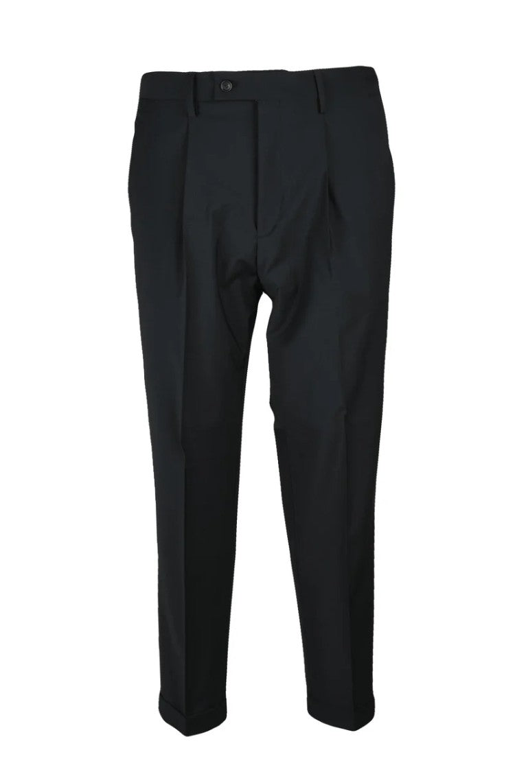 Les Hommes Wool Stretch Pants - Black
