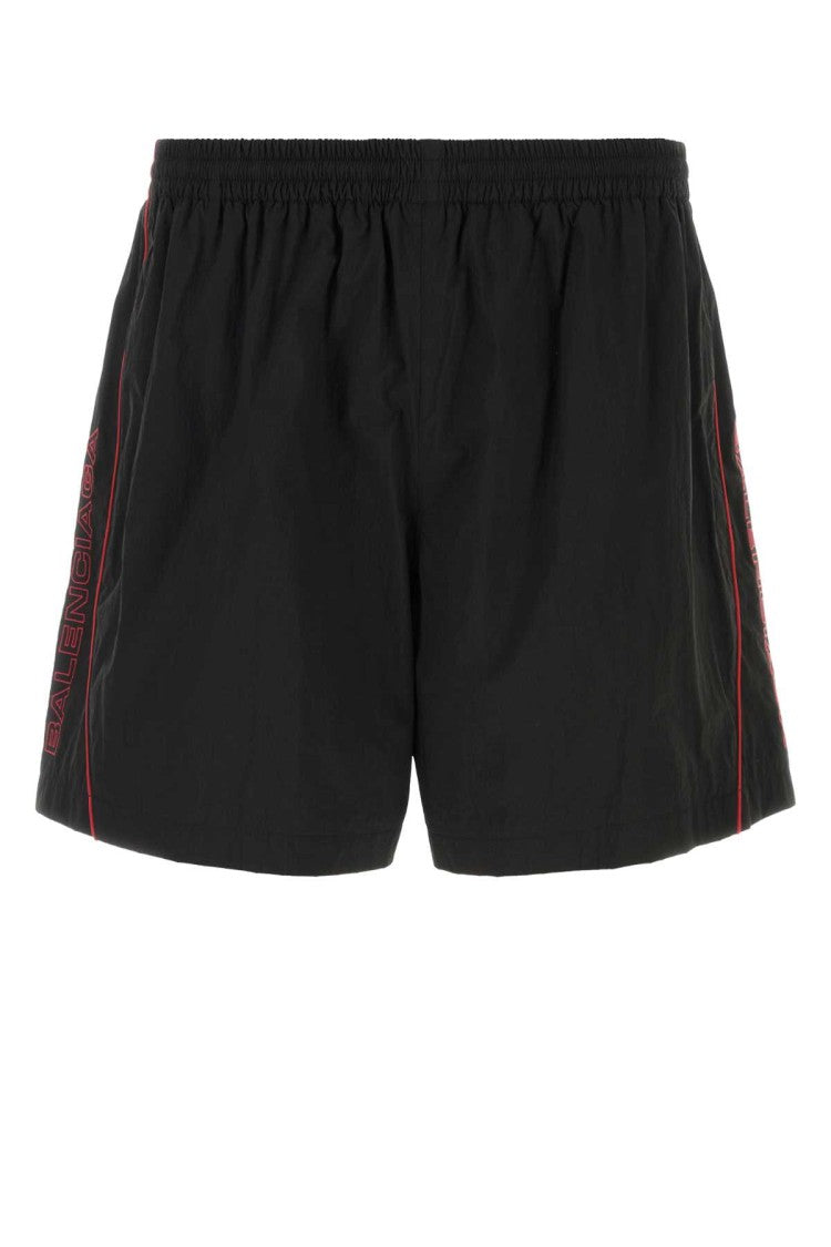 Balenciaga Black Nylon Bermuda Shorts