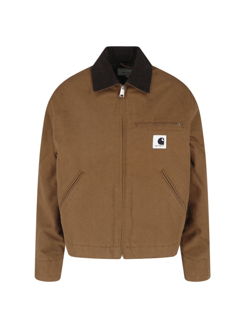 Carhartt Wip Brown Og Detroit Cotton Zip-Up Jacket