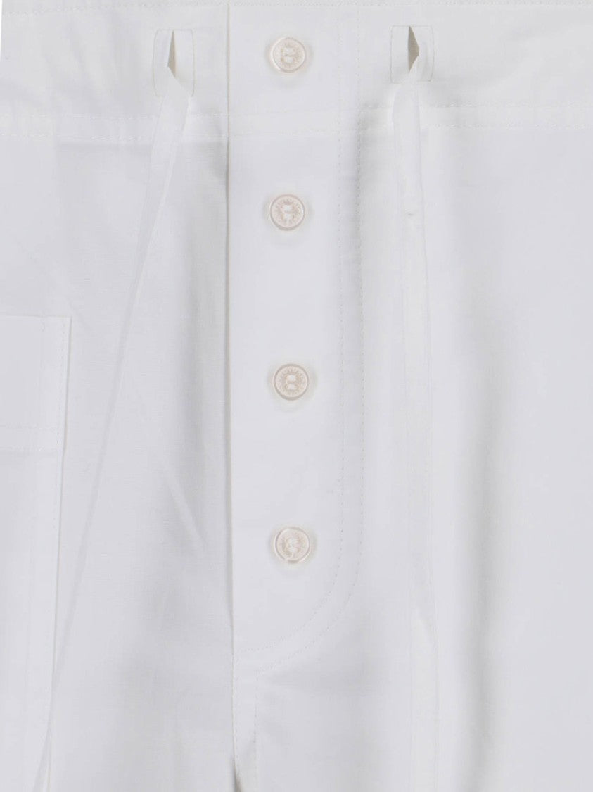 Victoria Beckham Tailored White Trousers With Straight-Leg Cut