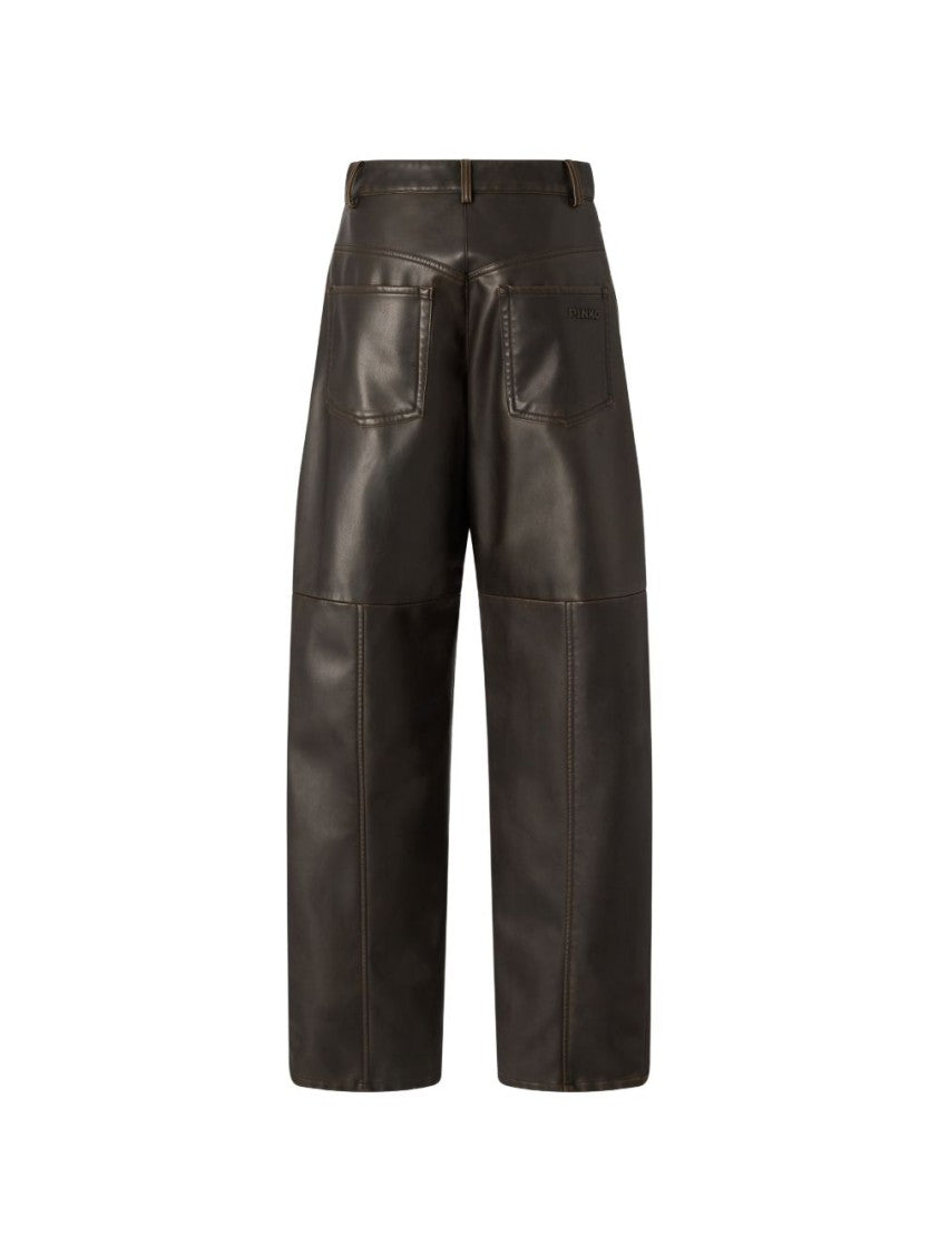Pinko High-Waisted Structured Cropped Wide-Leg Pants