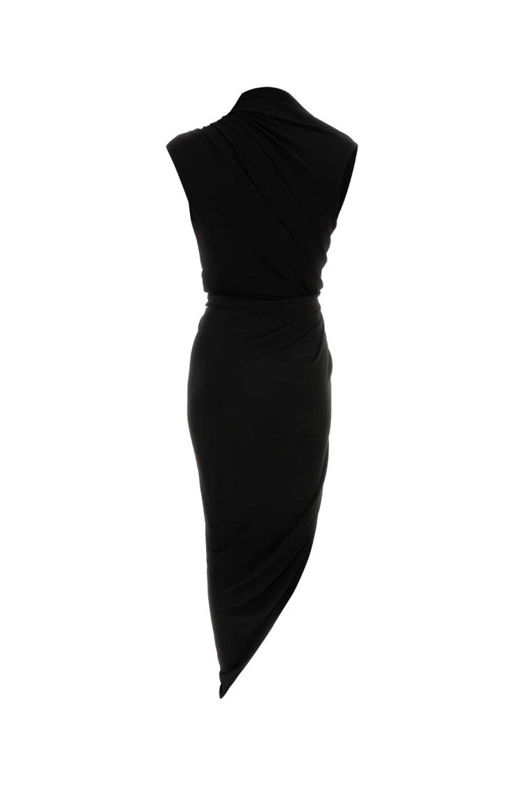 Balenciaga Black Stretch Crepe Dress