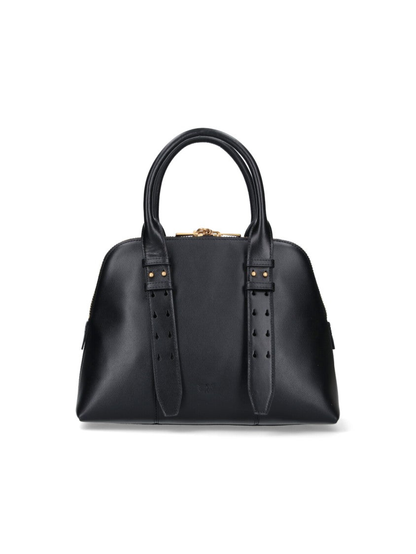 Pinko Structured Black Handbag With Clean Lines