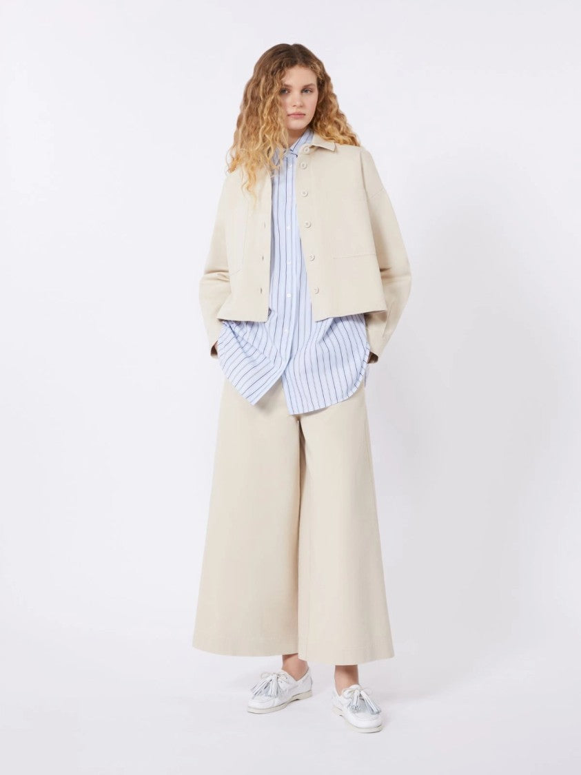 Max Mara Boxy Cropped Shirt Jacket With Button-Down Front