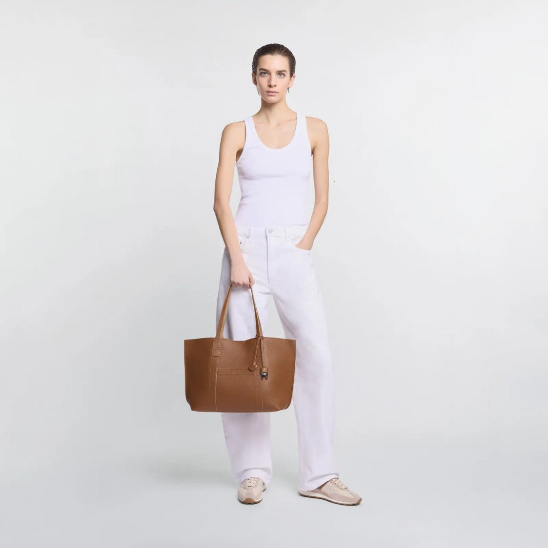 Hogan Cuoio Script Shopping Media Shopping Bag