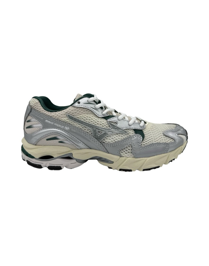Mizuno Breathable Grey Mesh Athletic Sneakers With Cushioned Sole