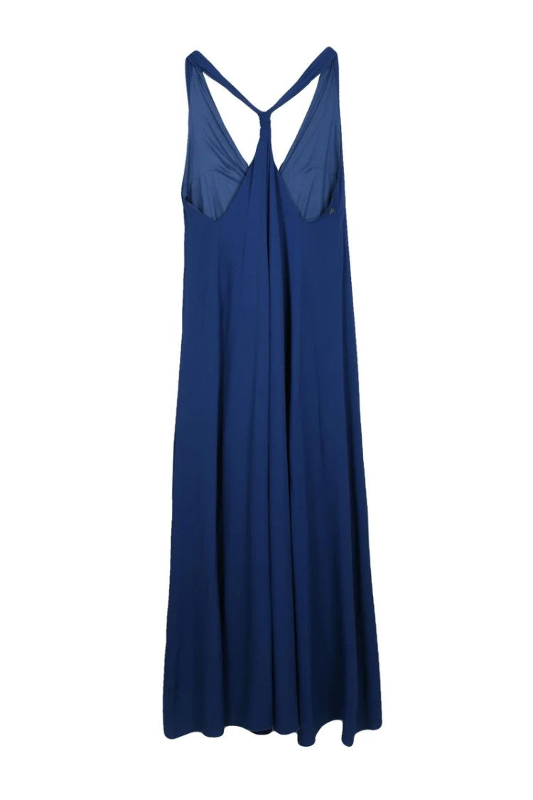 Dondup Long Flared Dress - Cobalt