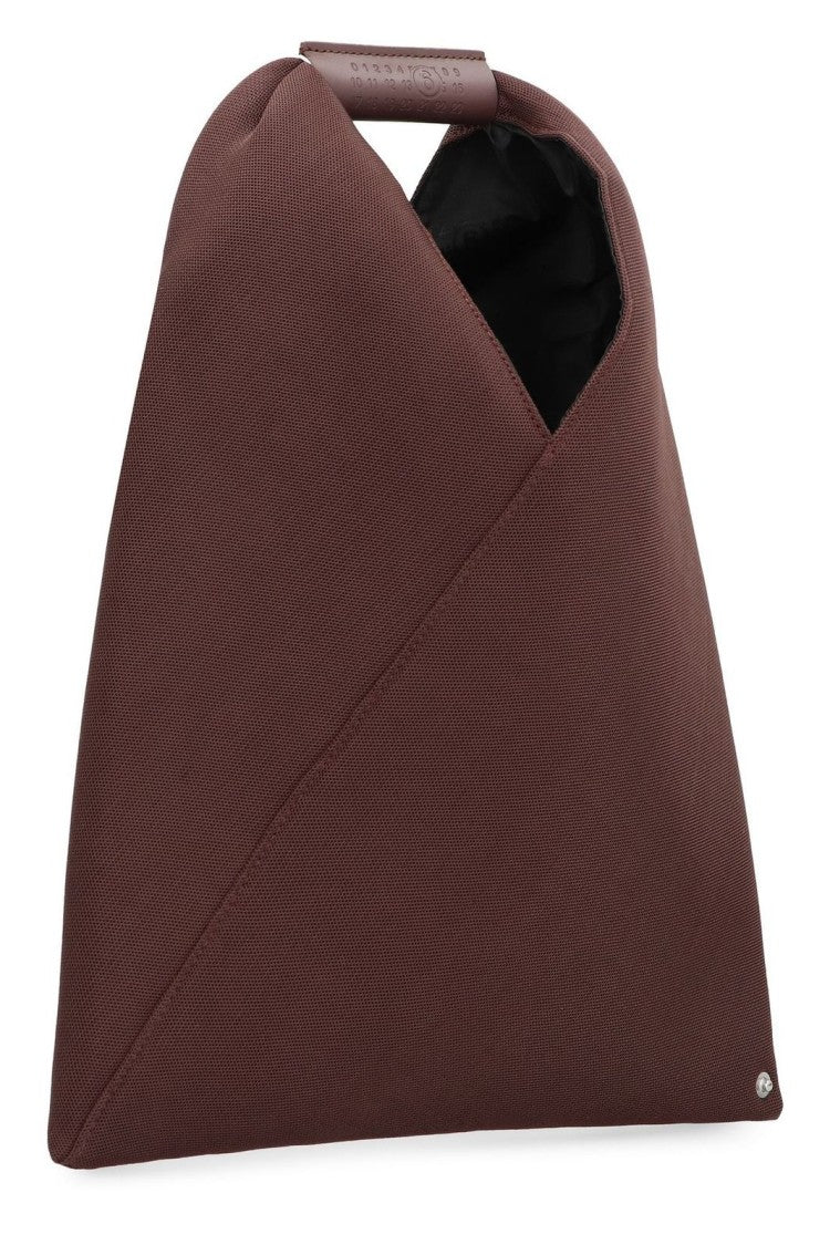 Mm6 By Maison Margiela Structured Brown Handbag With Minimalist Design