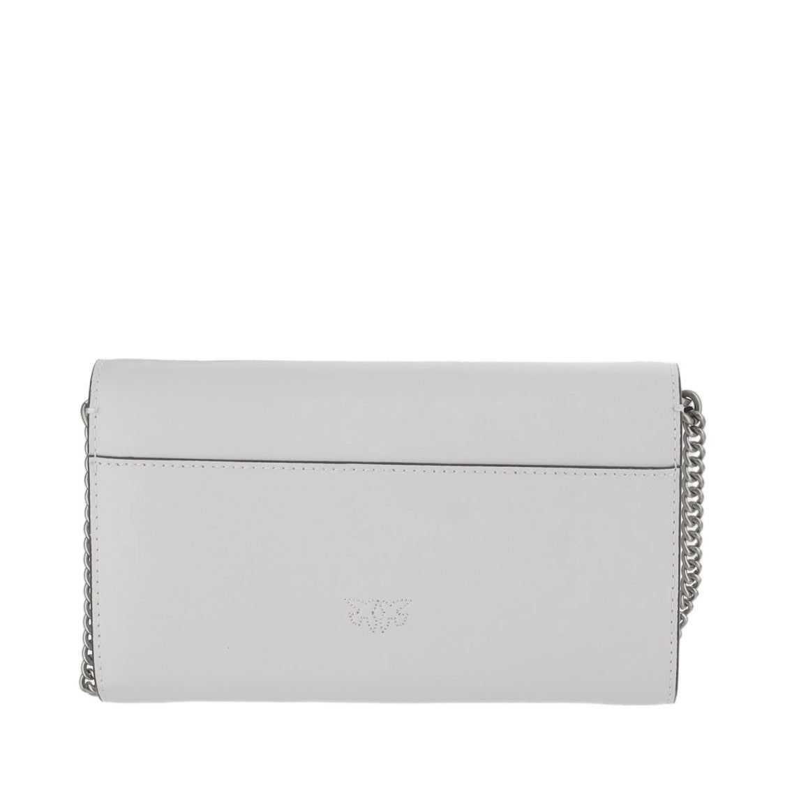 Pinko Love Simply White Leather Chain Wallet