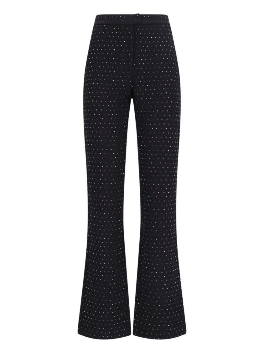 The Andamane Rhinestone Trousers In Black Fabric