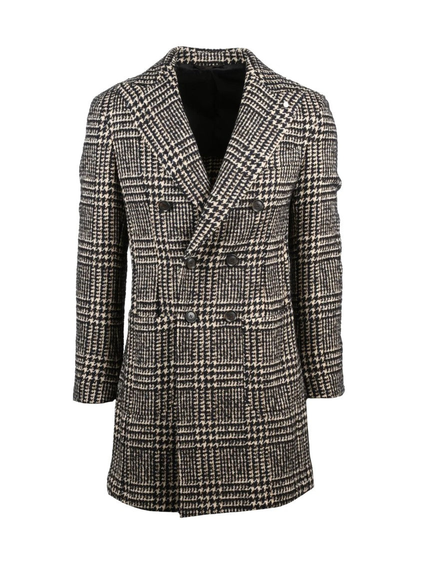 Luigi Bianchi Beige-Brown Cotton-Blend Coat