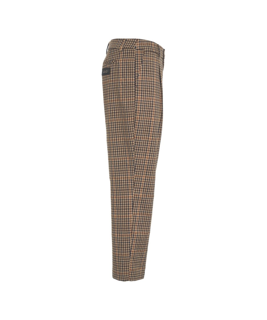 Liu Jo Pleated Plaid Trousers