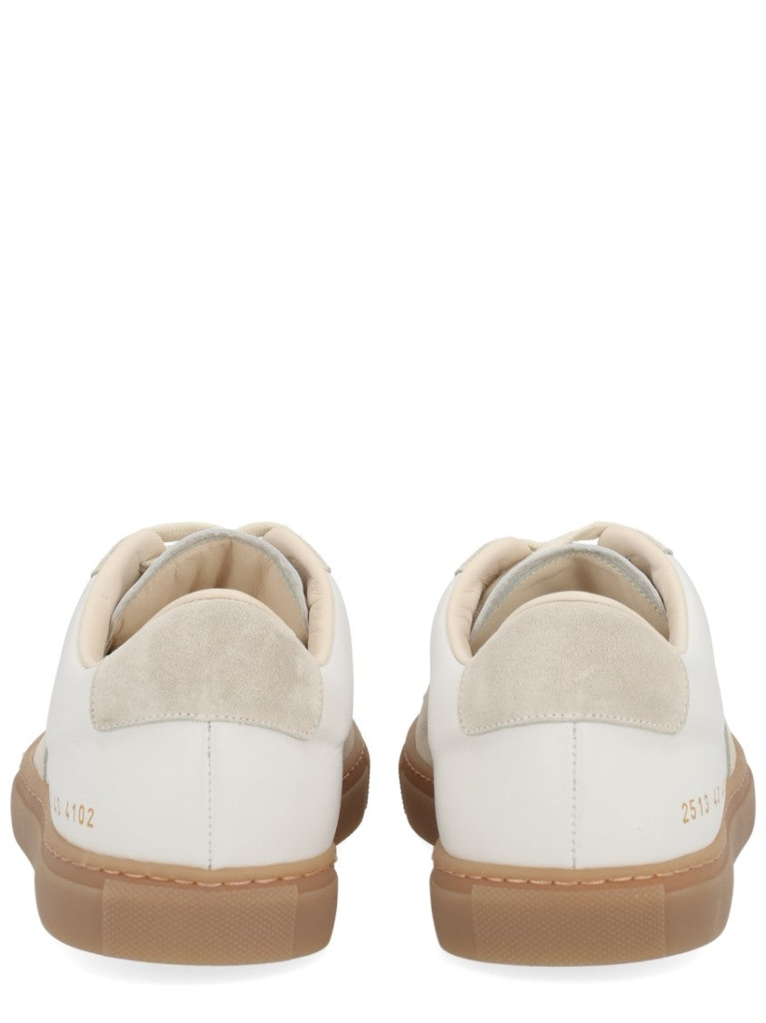 Common Projects Low-Top Leather Sneakers With Suede Accents