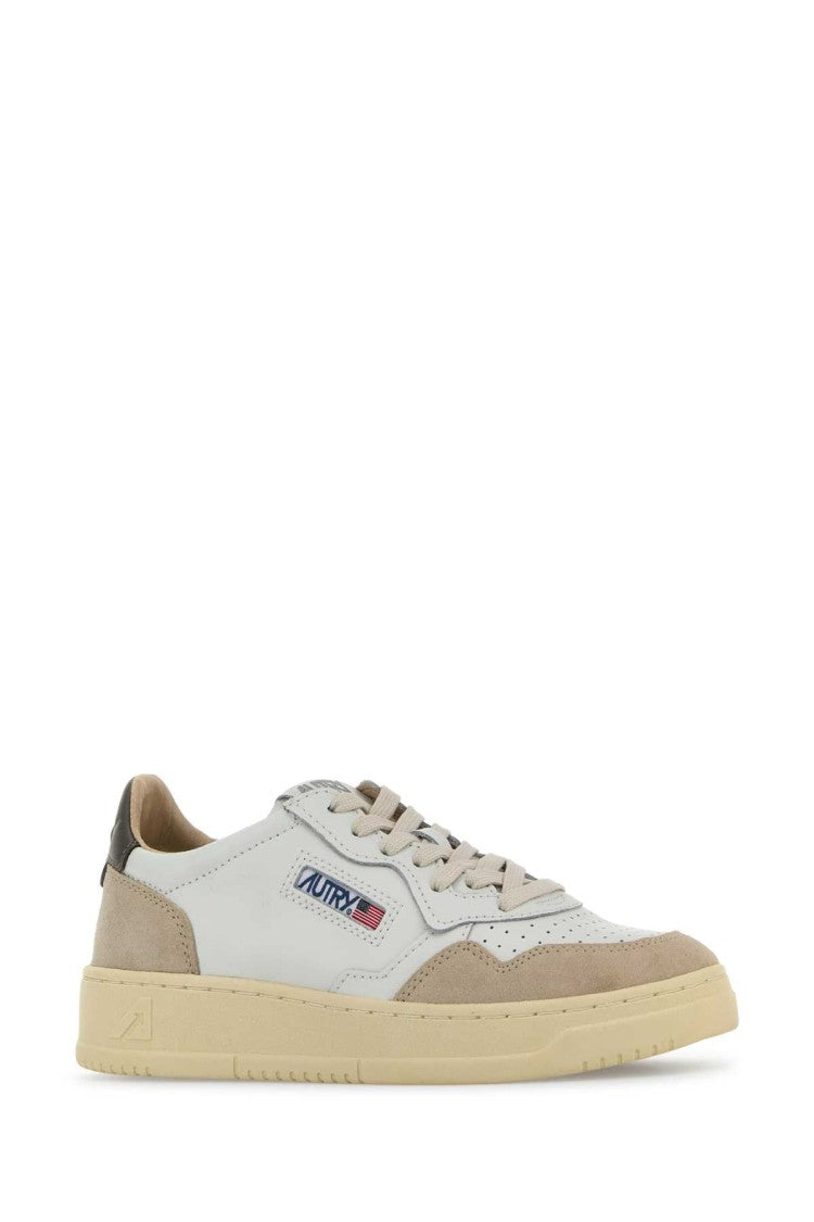 Autry Two-Tone Leather And Suede Medalist Sneakers