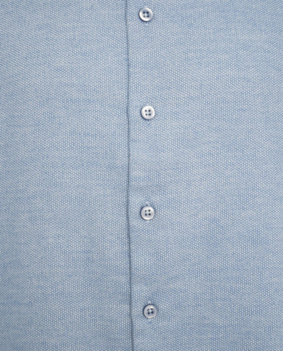 Bastoncino Button-Down Cotton Shirt With Textured Weave