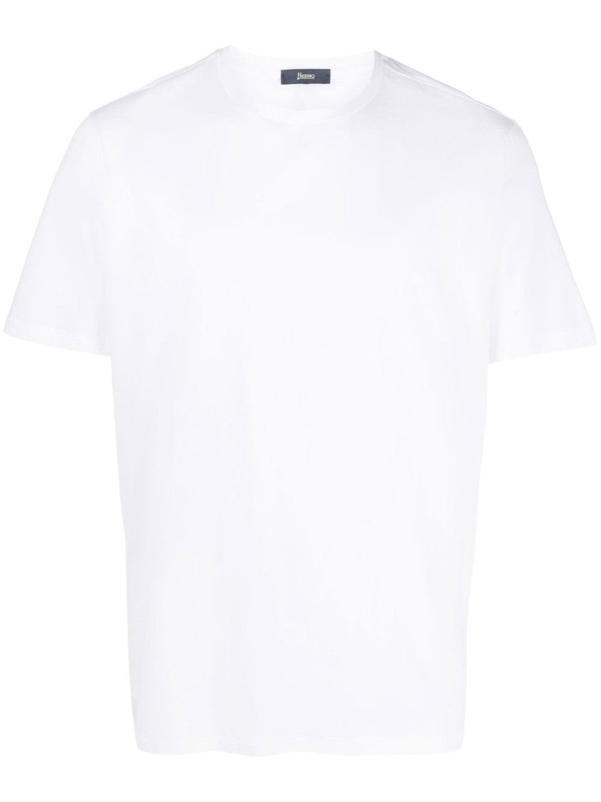 Herno White Stretch-Cotton Logo T-Shirt