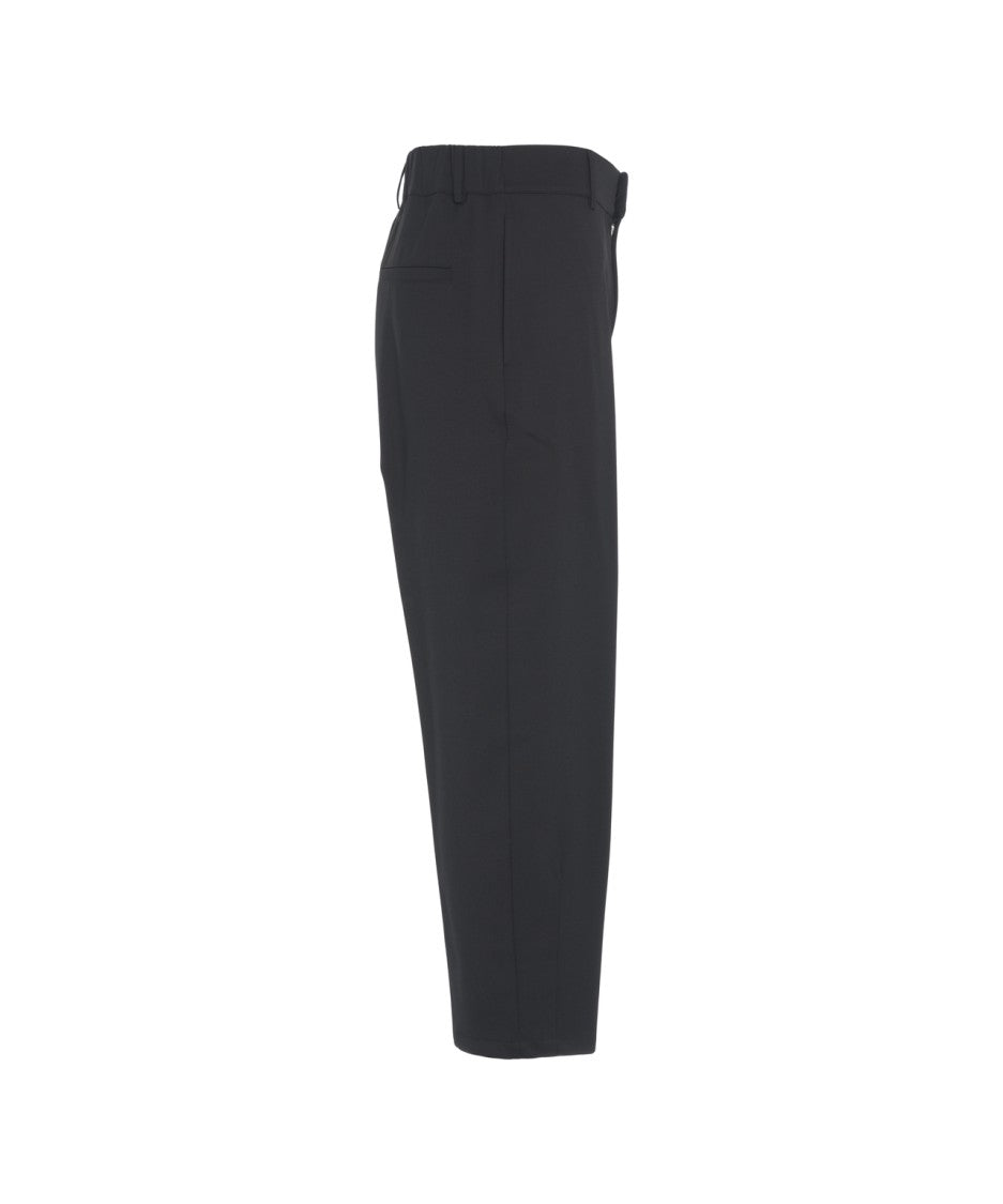 Grifoni Straight-Fit Chino Trousers In Nero With Tailored Details