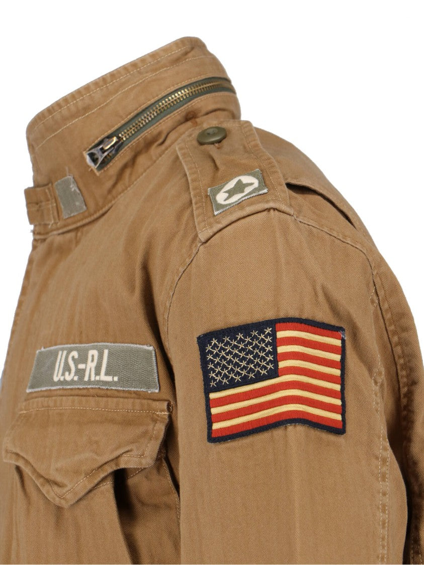 Polo Ralph Lauren Structured Brown Jacket With Front Zipper