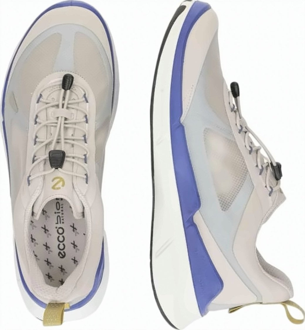 Ecco Lace-Up Fabric Sneakers With Rubber Sole