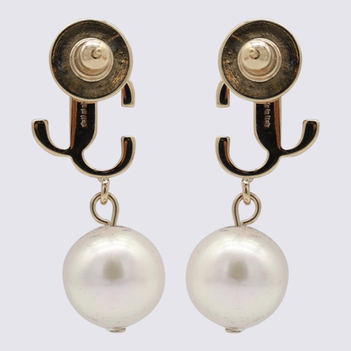 Jimmy Choo Pearl-Embellished Gold-Tone Brass Earrings