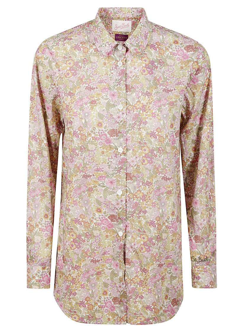 Mc2 Saint Barth Brigitte Floral Pattern Cotton Shirt