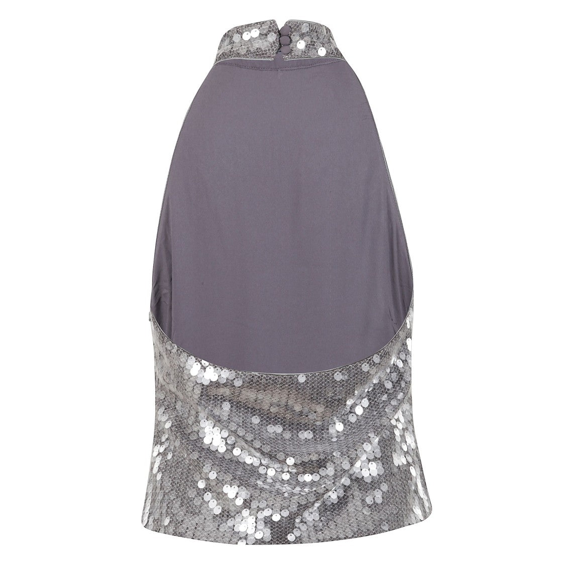 Rotate Sequined Halterneck Mesh Top