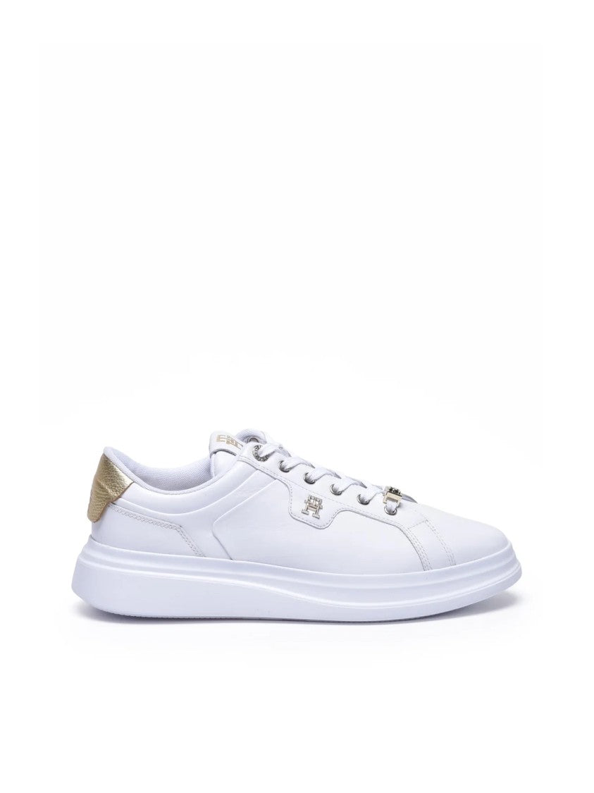 Tommy Hilfiger White Pointy Court Hardware Sneakers