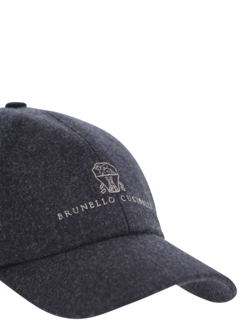 Brunello Cucinelli Virgin Wool Flannel Baseball Cap