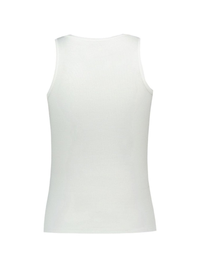 Vivienne Westwood Ribbed White Cotton Tank Top