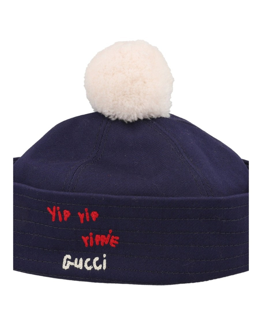 Gucci Cotton Embroidered Sailor Hat