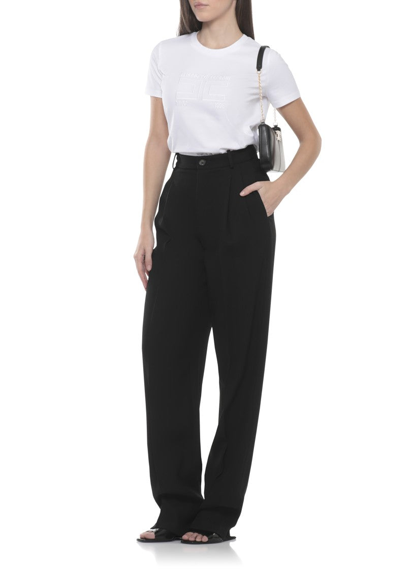 Elisabetta Franchi Black Viscose Pants