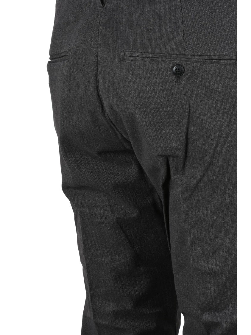 Dondup Brown Gaubert Textured Cotton-Blend Trousers