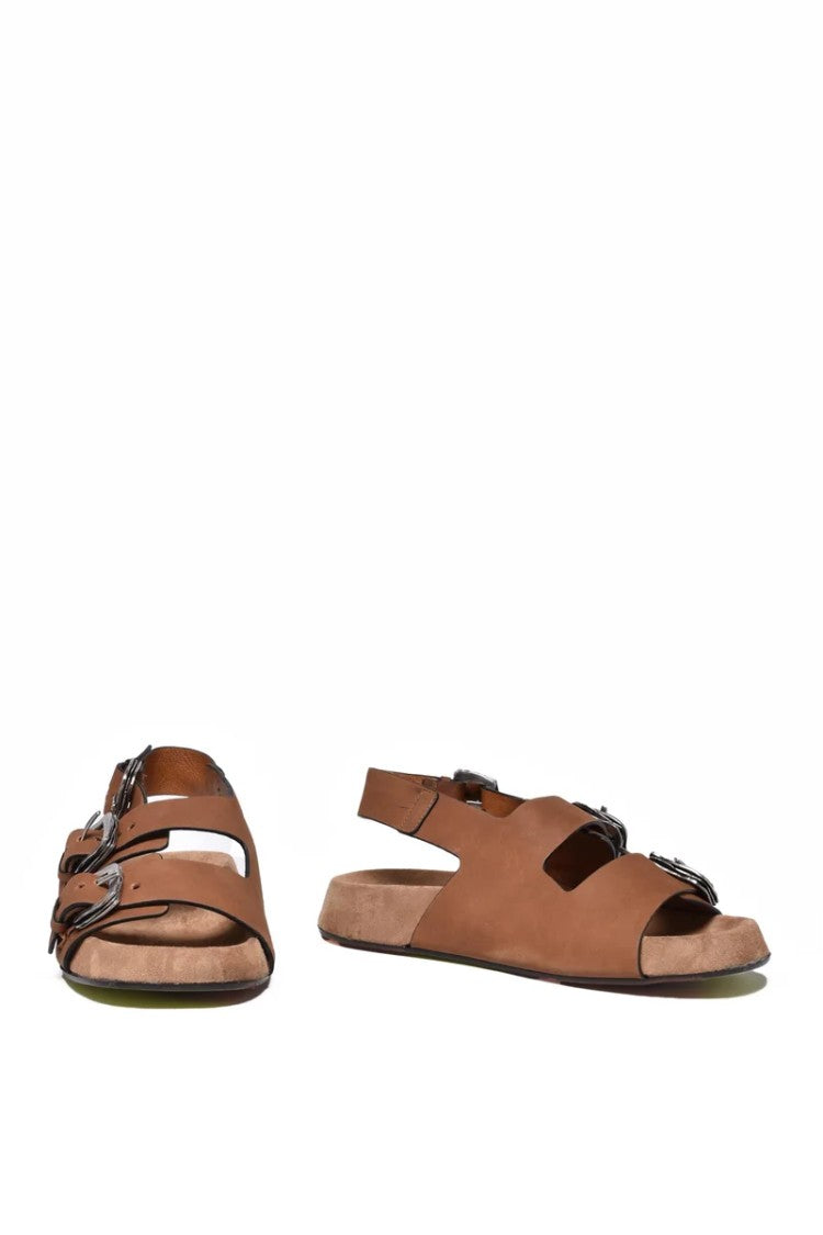 Ernesto Dolani Ernesto Dolani Leather Suede Sandal 3Cm Heel