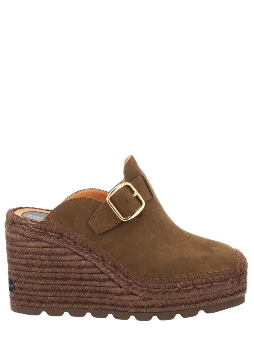 Stella Mccartney Gaia Wedge Buckle Platform Mules