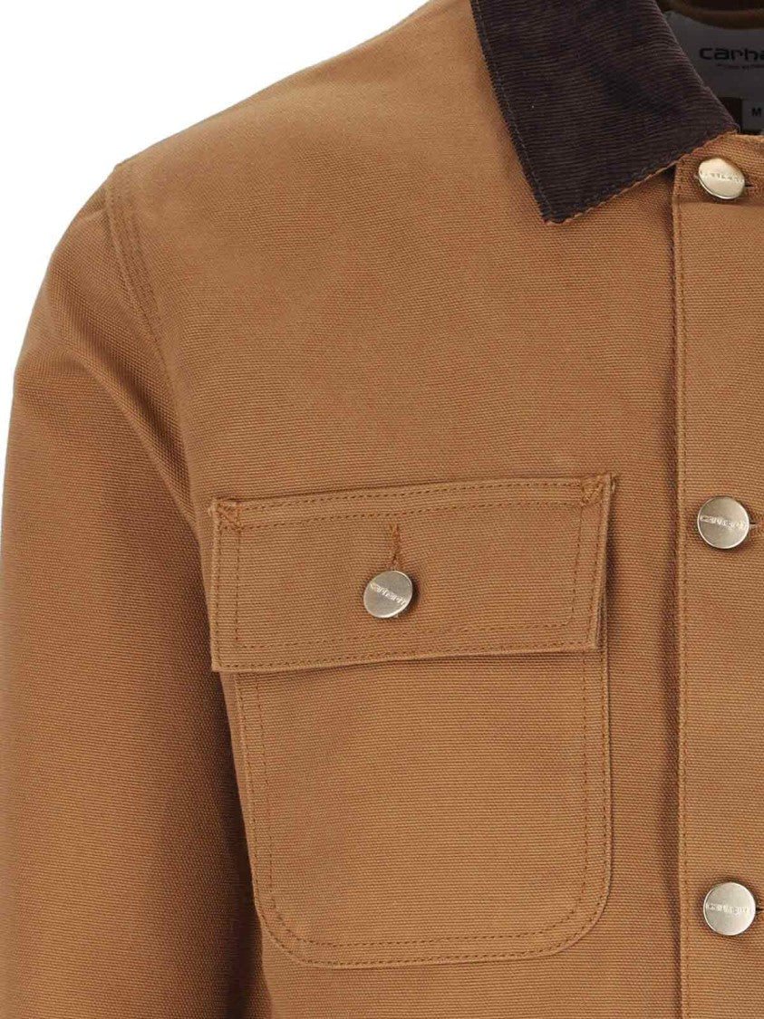 Carhartt Wip Brown Michigan Cotton Shirt Jacket