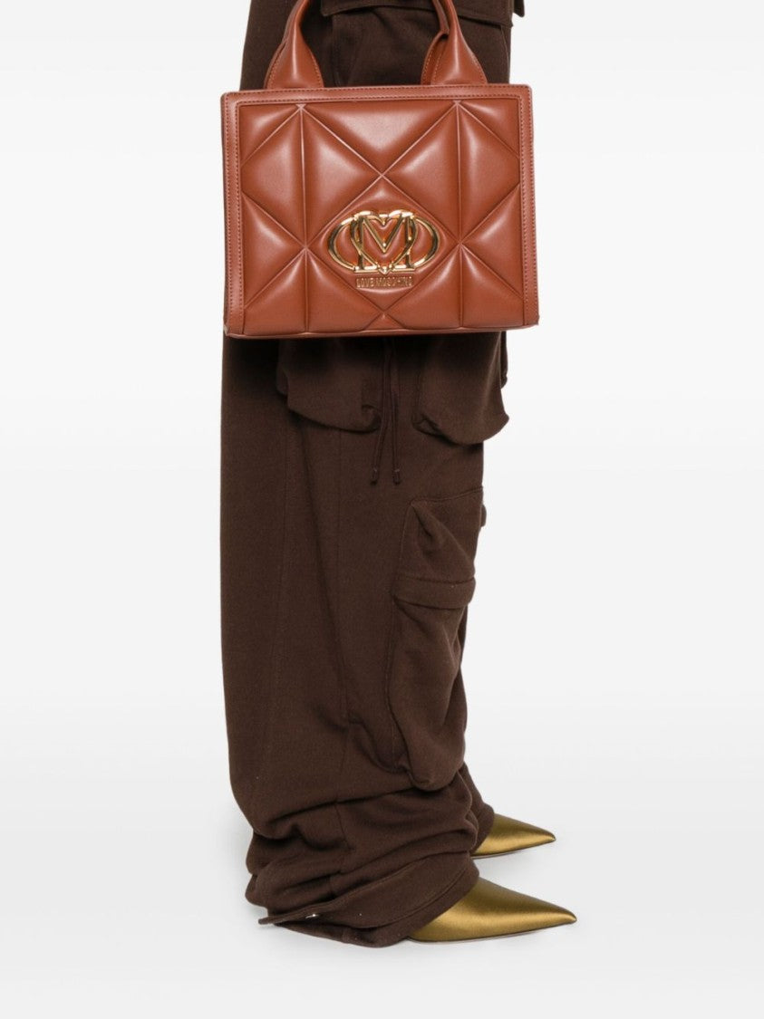 Love Moschino Quilted Brown Shoulder Bag
