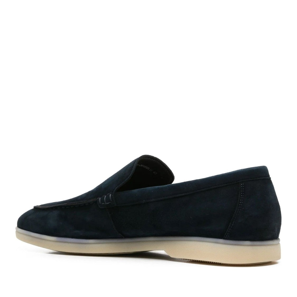 Alberto Gozzi Blue Low-Profile Rubber Sole Suede Loafers
