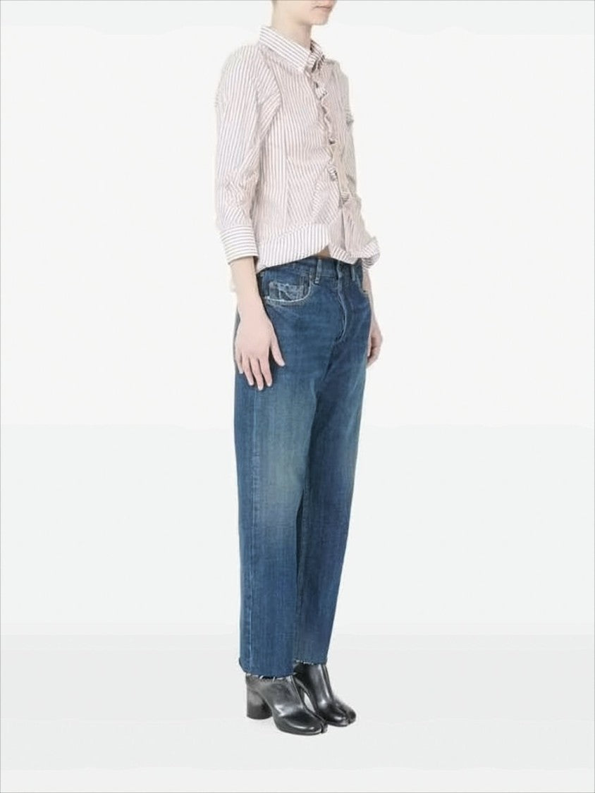 Maison Margiela Straight-Leg Denim Pants With Raw Edge Finish