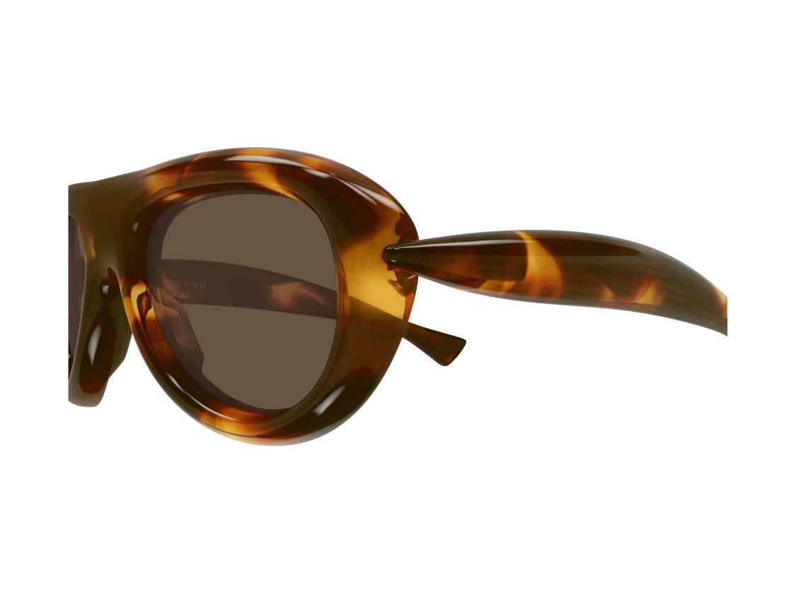 Bottega Veneta Bv1483s Dark Lens Oversized Tortoiseshell Sunglasses