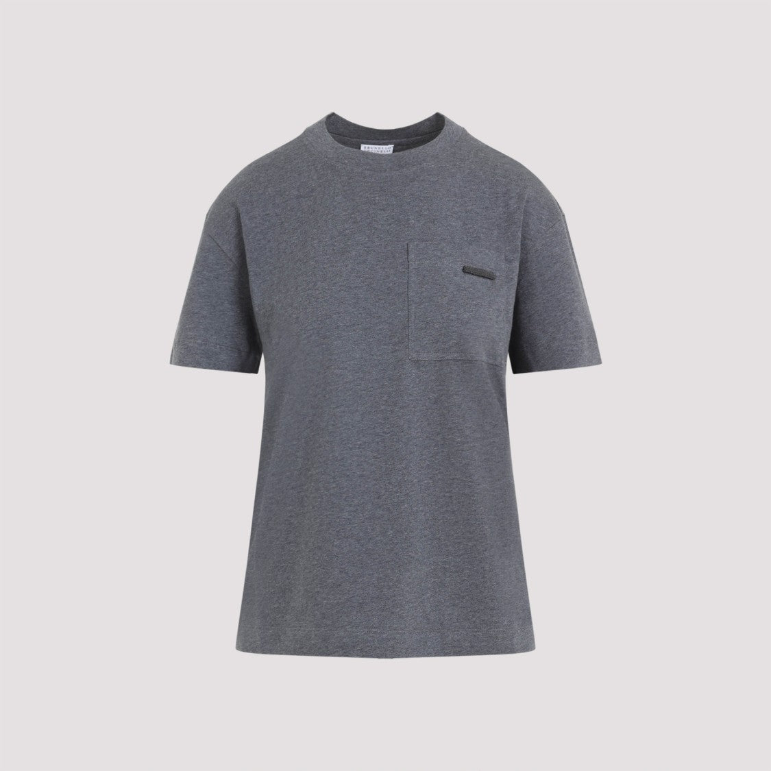 Brunello Cucinelli Relaxed Fit Grey Cotton T-Shirt