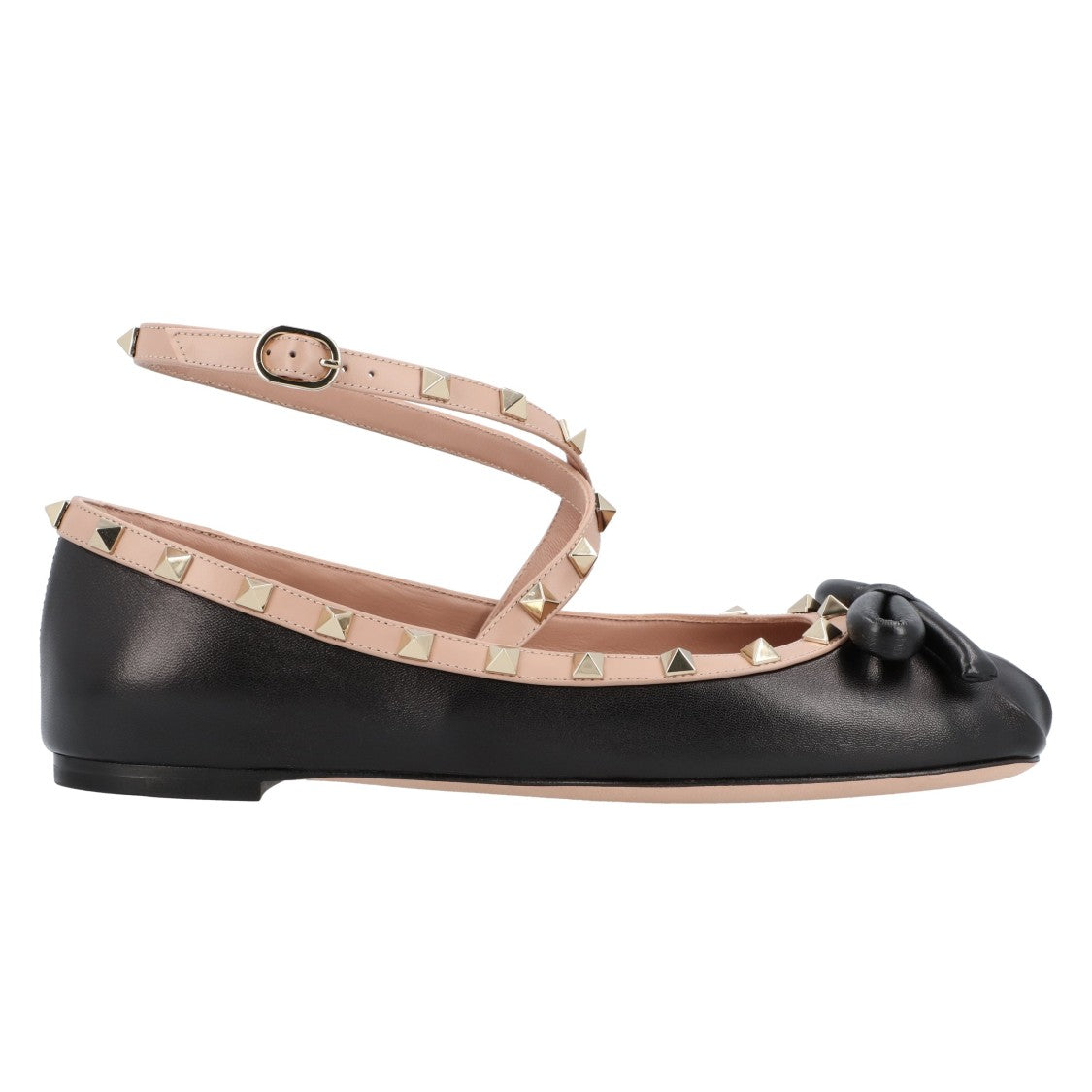 Valentino Rockstud Ballet Flats Black