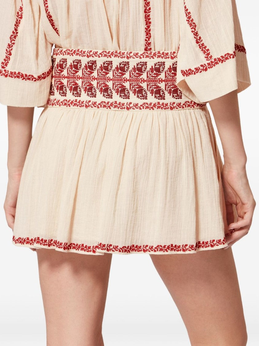 Isabel Marant Étoile Picadilia Embroidered Cotton Skirt