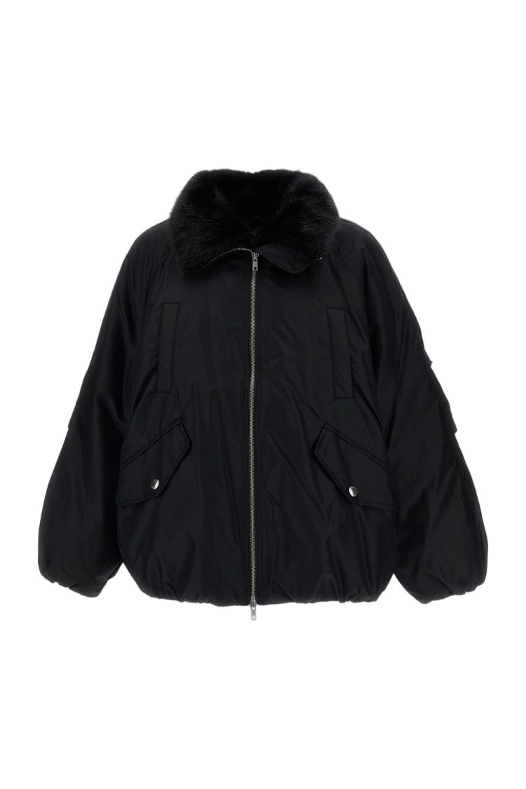 Stand Studio Black Thilda Oversized Padded Nylon Jacket